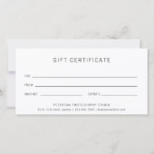 Zwarte Fotograaf Fotografie Cadeaubon (Achterkant)