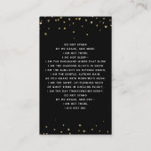 Zwarte fotografierkaart visitekaartje (Achterkant)