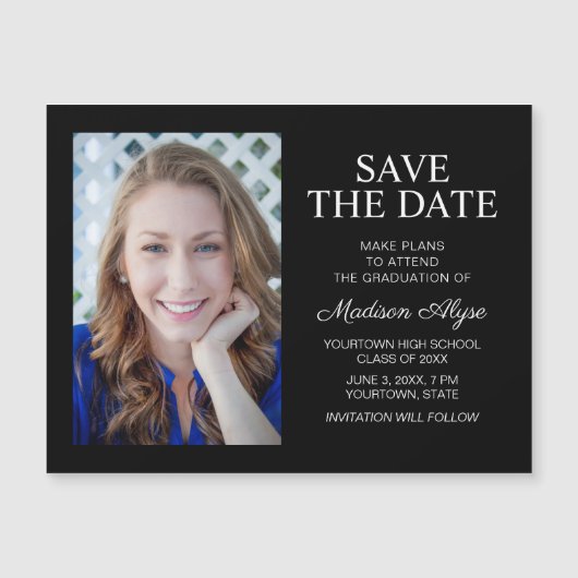 Zwarte Fotoklasse van 2022 Afstuderen - Opslagdatu (Voorkant)