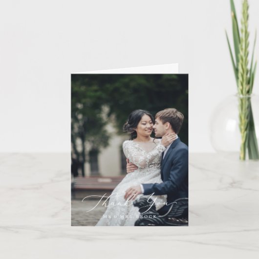 Zwarte-fotosjabloon van fijne afbeelding - Bedankt (Voorkant)