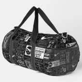 Zwarte Franse antiek krant Victoriaans Plunjezak (Rechterhoek)