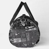 Zwarte Franse antiek krant Victoriaans Plunjezak (Rechts)