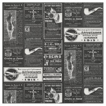 Zwarte Franse antiek krant Victoriaans