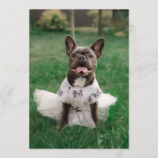 Zwarte Franse Bulldog Bar Menu (Achterkant)