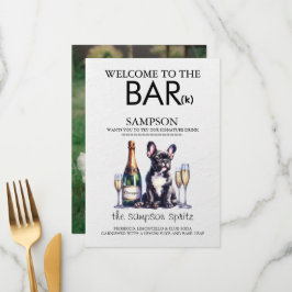 Zwarte Franse Bulldog Bar Menu