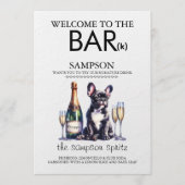 Zwarte Franse Bulldog Bar Menu (Voorkant)