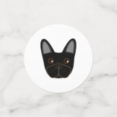 Zwarte Franse Bulldog Face Table Confetti (Kleine voorkant)