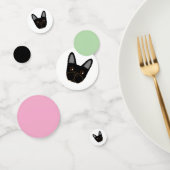 Zwarte Franse Bulldog Face Table Confetti (Groep)