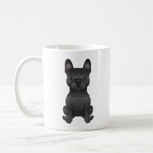 Zwarte Franse Bulldog / Franse Cute Cartoon Hond Koffiemok