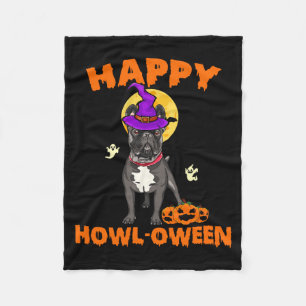 Zwarte Franse Bulldog Heks Kostuum Hond Liefhebber Fleece Deken