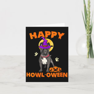 Zwarte Franse Bulldog Heksenkostuum Hond Dames Kaart