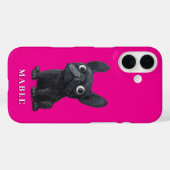 Zwarte Franse Bulldog schattige illustratie Case-Mate iPhone Case (Achterkant (horizontaal))