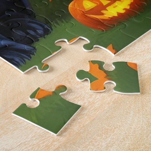 Zwarte Franse Bulldogs Pompoen Halloween Grappig Legpuzzel