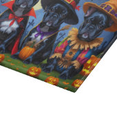 Zwarte Franse Bulldogs Pompoen Halloween Grappig Snijplank (Hoek)
