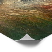 Zwarte Fresian Horse Pasture Rustic Fence Poster (Hoek)