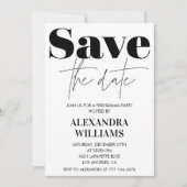 Zwarte Friendsmas uitnodigingen Save the date (Voorkant)