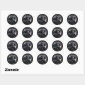 Zwarte Friese paard Ronde Sticker (Vel)