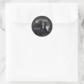Zwarte Friese paard Ronde Sticker (Tas)