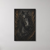 Zwarte Friese sculpturale 3D luxe kunstdruk Canvas Afdruk (Voorkant)