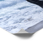 Zwarte Friessische steenkoolteelt in de Zee Poster (Hoek)