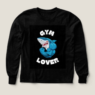 Zwarte Full mouw haaien T-shirt