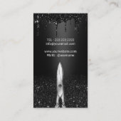 Zwarte galaxy Glitter Drift Salon Visitekaartje (Achterkant)