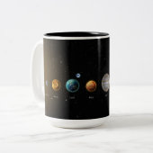 Zwarte Galaxy Print Solar System Mok (Voorkant links)