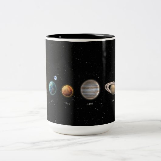 Zwarte Galaxy Print Solar System Mok (Center)