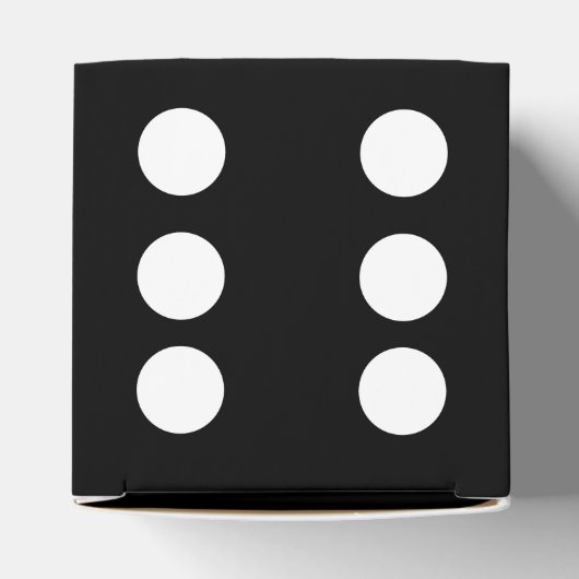 Zwarte gamedice bedankdoosjes (Bovenkant)