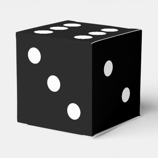 Zwarte gamedice bedankdoosjes (Achterkant)