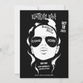 Zwarte gangsta meisje rock verjaardagsfeestje kaart (Voorkant)
