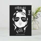 Zwarte gangsta meisje rock verjaardagsfeestje kaart (Staand voorkant)