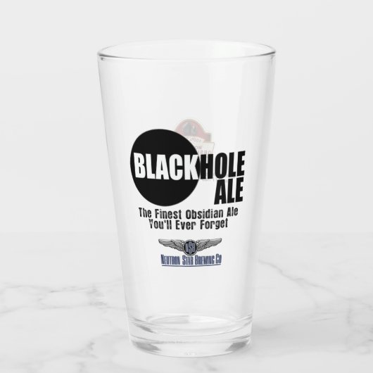 Zwarte Gat Ale Glas (Achterkant)