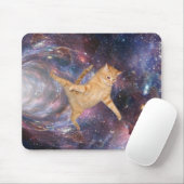 Zwarte Gat Kat Galaxy Worm Gat Nevel Ruimte Muismat (Met muis)