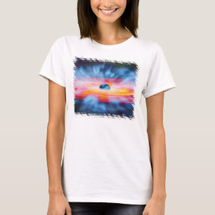 Zwarte Gat Uitstromen - Kleurrijk Kunstenaarsconce T-shirt