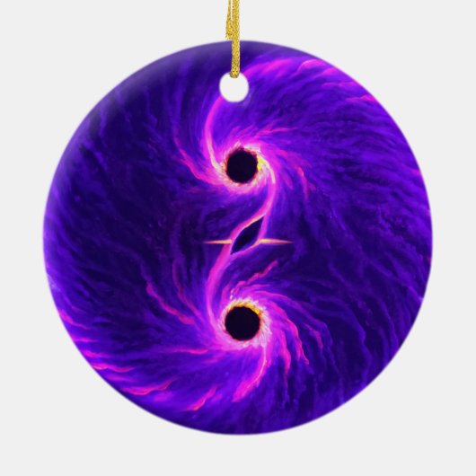 Zwarte gaten keramisch ornament (Achterkant)