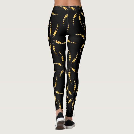 Zwarte gaten leggings (Achterkant)