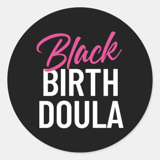 Zwarte Geboorte Doula Definitie Afro-Amerikaans Ronde Sticker (Voorkant)