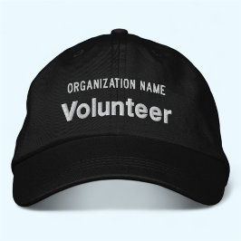 Zwarte Geborduurde Volunteer Hoed Baseballpet Pet