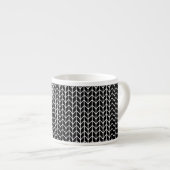 Zwarte gebreide espressokopje espresso kop (Voorkant rechts)