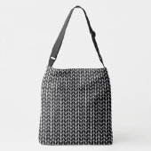 ZWARTE GEBREIDE Schoudertas Crossbody Tas (Achterkant)