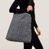 ZWARTE GEBREIDE Schoudertas Crossbody Tas (Dichtbij)