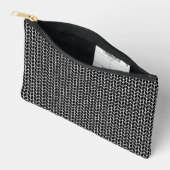 ZWARTE GEBREIDE TASJE VOOR KLEINE ACCESSOIRES ETUI (Open)