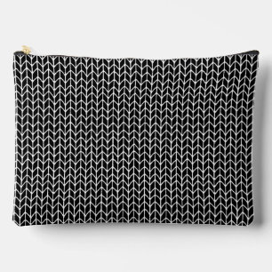 ZWARTE GEBREIDEDE Grote Accessoiretas Etui