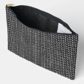 ZWARTE GEBREIDEDE Grote Accessoiretas Etui (Open)