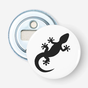 Zwarte Gecko-flesopener Button Flesopener