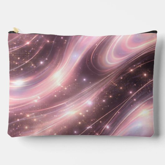 Zwarte & gedempte blush ruimte patronen AI-kunst Etui (Voorkant)