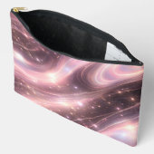 Zwarte & gedempte blush ruimte patronen AI-kunst Etui (Open)