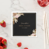 Zwarte Gedroogde Palmblad Pampas Gras Bruiloftsfee Servet (Insitu)