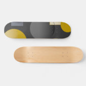 ZWARTE GEEL GEOMETRISCHE VORMEN PERSOONLIJK SKATEBOARD (Horizontaal)